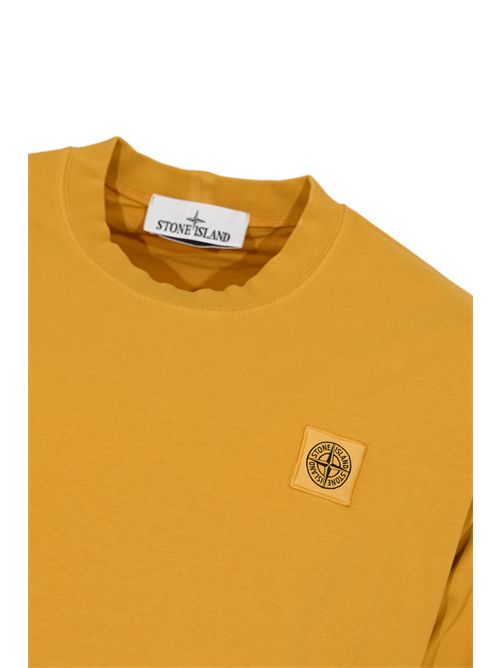 T-shirt 2100030 in jersey di cotone organico pettinato Mustard STONE ISLAND | 2100030S0115V0034